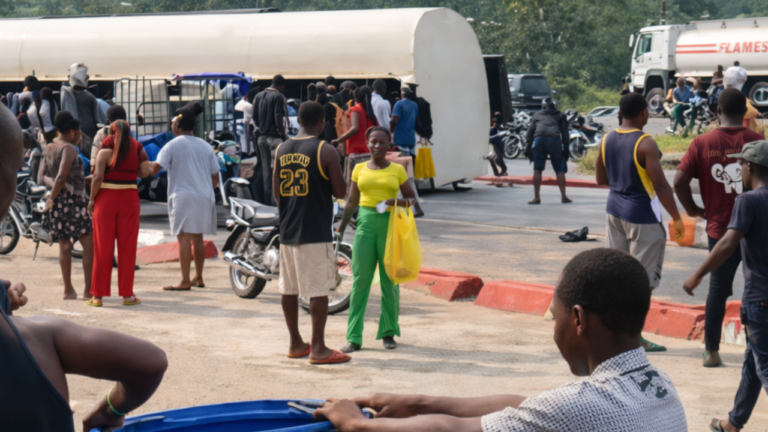 Fuel Tanker Overturns; Residents Seen Siphoning Fuel from the Ground at Nsawam-Panpaso