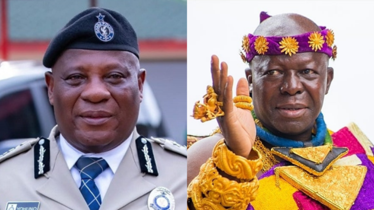 IGP Hails Otumfuo Osei Tutu II as ‘Modern-Day King Solomon’ During Historic Visit to Police Headquarters