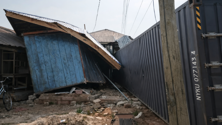 Truck Reportedly Loses Control, Rams into Roadside Store in Asankare