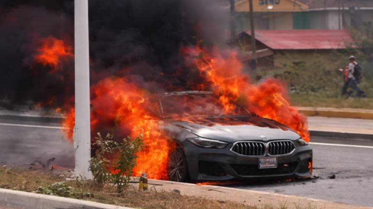 Man Watches His BMW Worth ¢1.5 Million Burn to Ashes at Borteyman