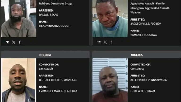 U.S. to Deport 79 Nigerians Listed Among ‘Worst of the Worst’ Criminal Offenders