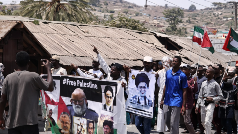 Leadership of Islamic Movement of Nigeria Stages Protest Condemning American Invasion of Iran